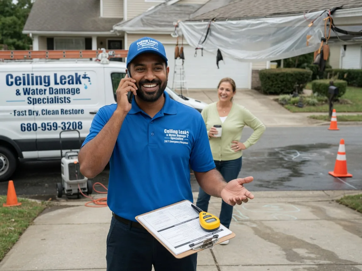 Ceiling Leak Cleanup Wheelock, TX FAQs